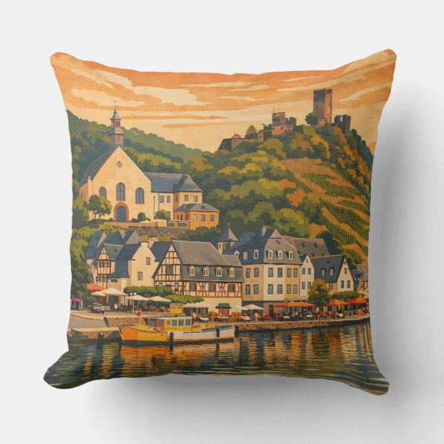 Beilstein Vintage Reise Kunst Kissen (Vorderseite)