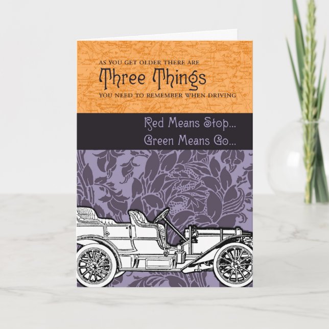 Beim Autofahren sollten Sie sich drei Dinge merken Karte (Vorderseite)