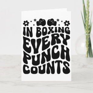 Beim Boxen zählt jeder Schlag Boxer Sport Athlet Karte