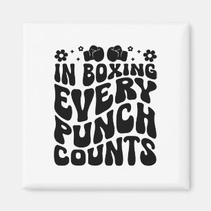 Beim Boxen zählt jeder Schlag Boxer Sport Athlet  Magnet