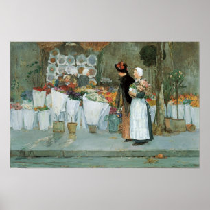 Beim Floristen von Childe Hassam, Vintage Fine Art Poster