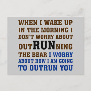 Beim Laufen geht es darum, den Wettbewerb zu schla Postkarte