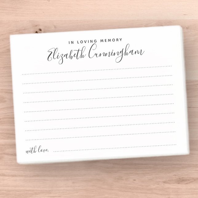 Beim lieben Gedächtnisbeerden Elegante Gedächtniss Post-it Klebezettel (Von Creator hochgeladen)