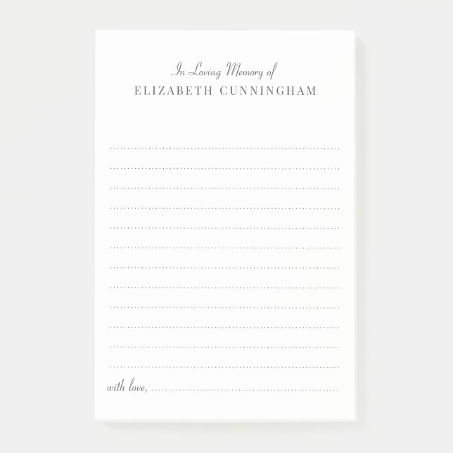 Beim lieben klassischen Beerdigen des Gedächtnisse Post-it Klebezettel (Vorderseite)