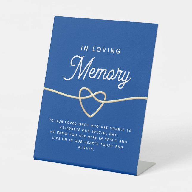 Beim Love Memory Pedestal-Zeichen Sockelschild (Vorderseite)