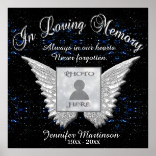 Beim Love Memory Star Foto Yard Sign Poster
