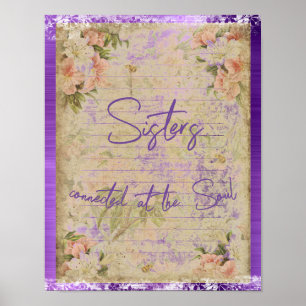 Beim Soul-Zitat verbundene Schwestern Poster