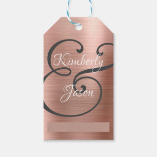 BEIM ZEICHNEN, Wh/Graue, Rose Gold Metal Geschenkanhänger