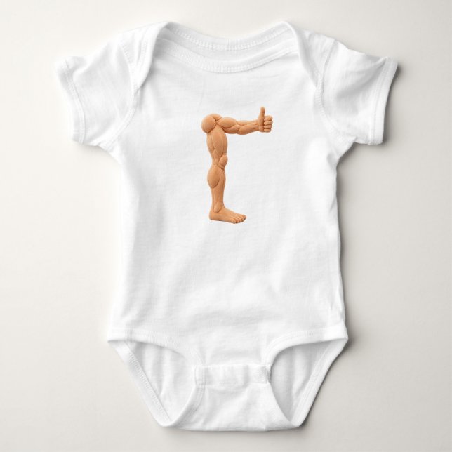 Bein-Schultern Baby Strampler (Vorderseite)