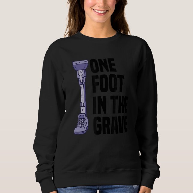 Beinamputierter Amputationsunterstützung Rollstuhl Sweatshirt (Vorderseite)
