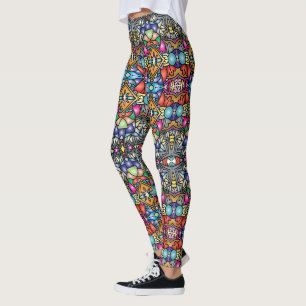 Beine Alive: Einzigartig gemusterte Leggings im Üb