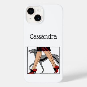 Beine Art Deco Frauen Greyhound Whippet Hund R Case-Mate iPhone Hülle
