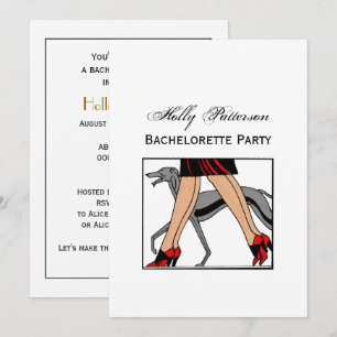 Beine Art Deco Frauen Greyhound Whippet Hund R Einladung