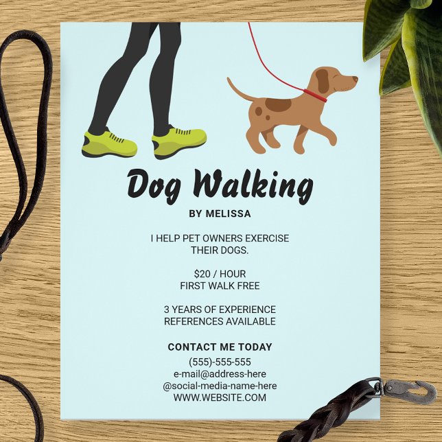 Beine und ein Niedlicher brauner Hund - Hundewande Flyer (Von Creator hochgeladen)
