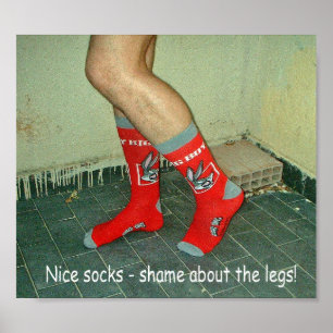 Beine und Socken-Humor Poster