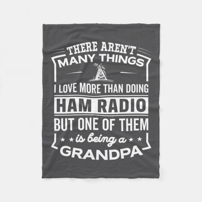 Being A Ham Radio Grandpa Funny Old Man  Fleecedecke (Vorderseite)