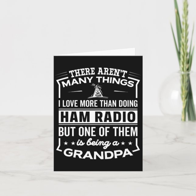 Being A Ham Radio Grandpa Funny Old Man  Karte (Vorderseite)