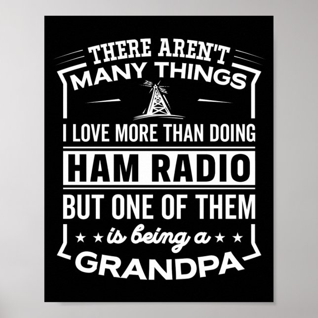 Being A Ham Radio Grandpa Funny Old Man  Poster (Vorne)