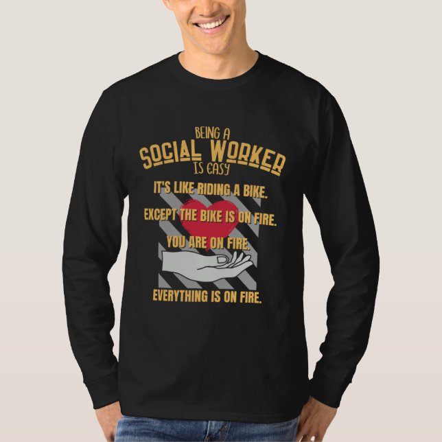 Being A Social Worker Is Easy  Social Worker  1 T-Shirt (Vorderseite)