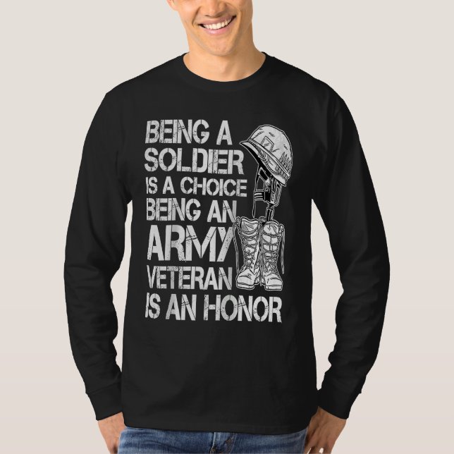 Being A Soldier Is A Choice  Raglan Baseball T-Shirt (Vorderseite)