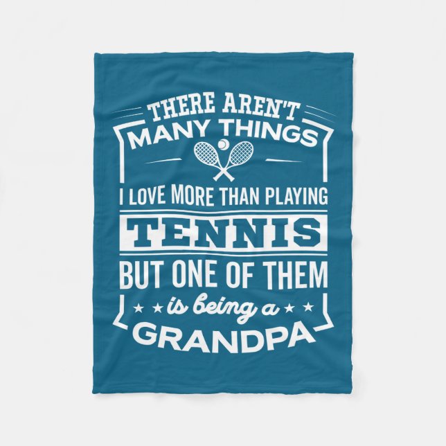 Being A Tennis Grandpa Funny Old Man  Fleecedecke (Vorderseite)