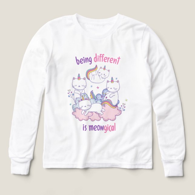 Being different is meowgical Funny unicorn cat (Design Vorderseite)