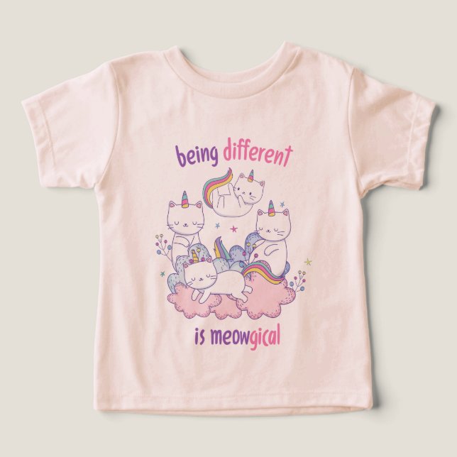 Being different is meowgical Funny unicorn cat (Design Vorderseite)