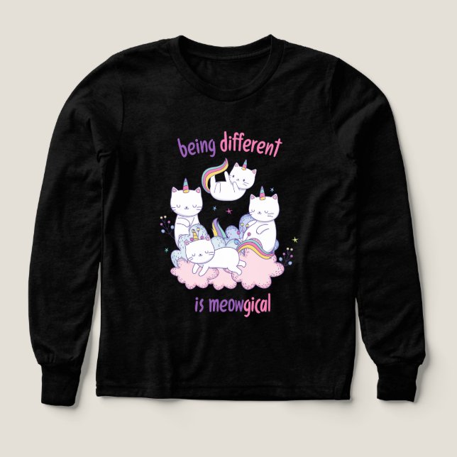 Being different is meowgical Funny unicorn cat (Design Vorderseite)
