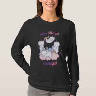 Being different is meowgical Funny unicorn cat T-Shirt