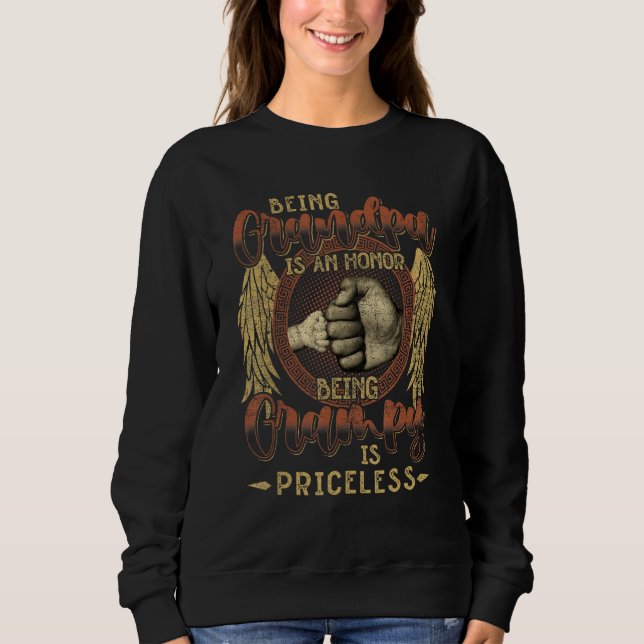 Being Grandpa Is An Honor Being Grampy is Priceles Sweatshirt (Vorderseite)