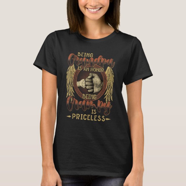 Being Grandpa Is An Honor Being Grampy is Priceles T-Shirt (Vorderseite)