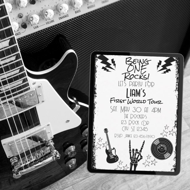 Being ONE Rocks, first world tour, 1st Birthday Einladung (Von Creator hochgeladen)