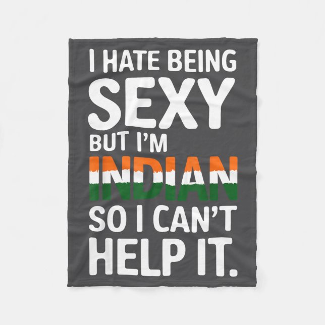 Being Y Indian Funny India  Fleecedecke (Vorderseite)