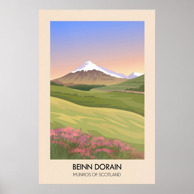 Beinn Dorain Munros von Schottland Poster (Vorne)