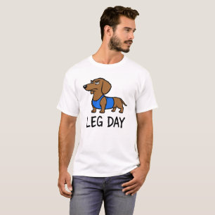 Beintag-Dackel Lustiger Fitness-Hund Humor T-Shirt
