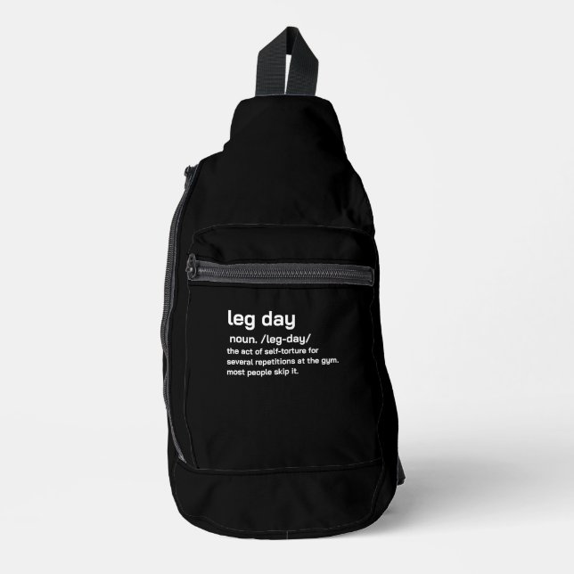Beintraining Definition Workout Fitness Übung Crossbody Bag (Vorderseite)
