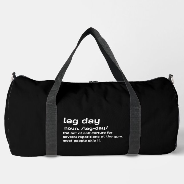 Beintraining Definition Workout Fitness Übung Duffle Bag (Vorderseite)