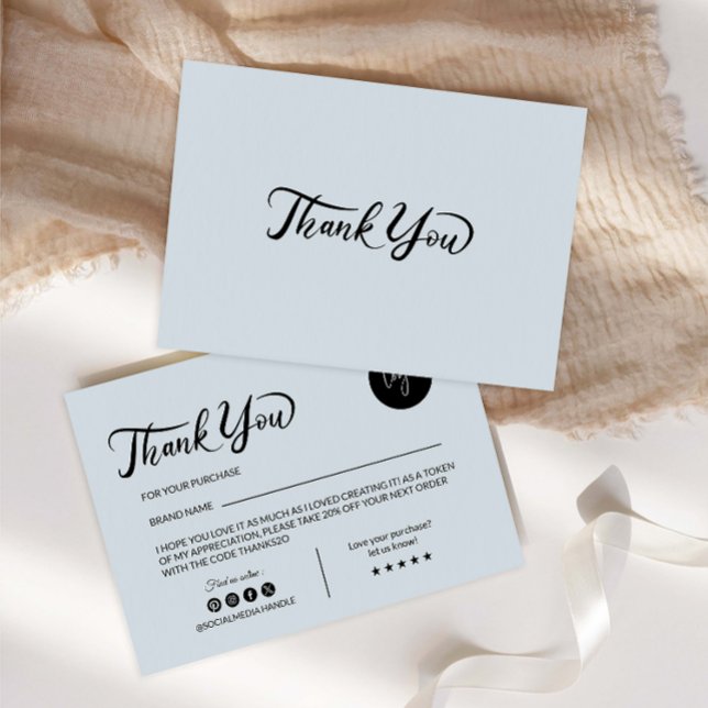 Beipackkarte für kleine Unternehmen Dankeskarte (Von Creator hochgeladen)
