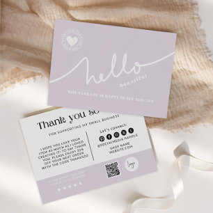 Beipackkarte für moderne Business-Pakete Dankeskarte