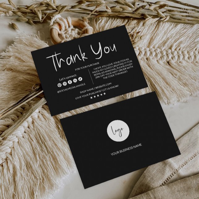 Beipackkarte für moderne Business-Pakete Dankeskarte (Von Creator hochgeladen)