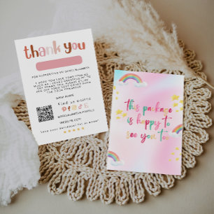 Beipackkarte für Rainbow-Business-Paket Dankeskarte