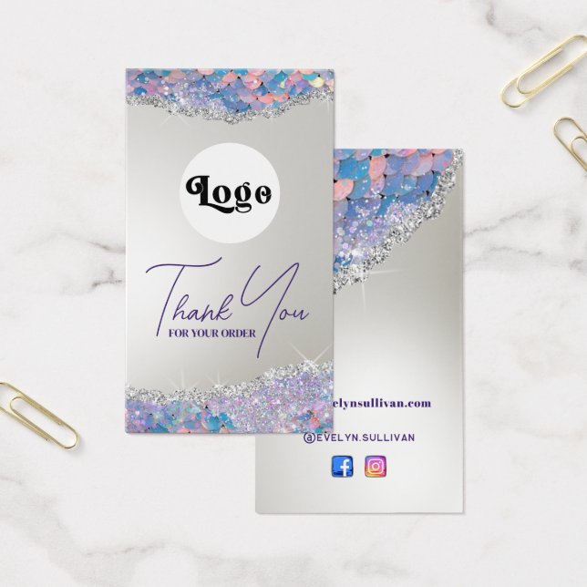 Beipackzettel für Mermaid-Glitzer (Büro)