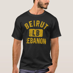 Beirut Libanon Gym Stil gestört Bernsteindruck T-Shirt