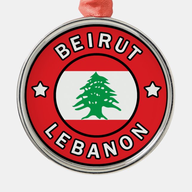 Beirut Libanon Ornament Aus Metall (Vorne)