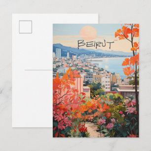 Beirut Libanon Reise Stadt Ästhetik Postkarte