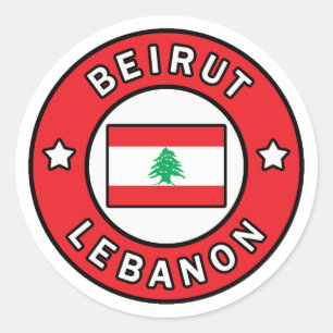 Beirut Libanon Runder Aufkleber