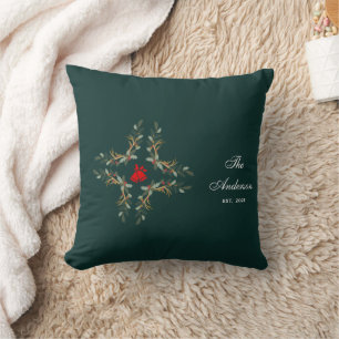 Beispiel Emerald Floral Weihnachtsfamilie Kissen
