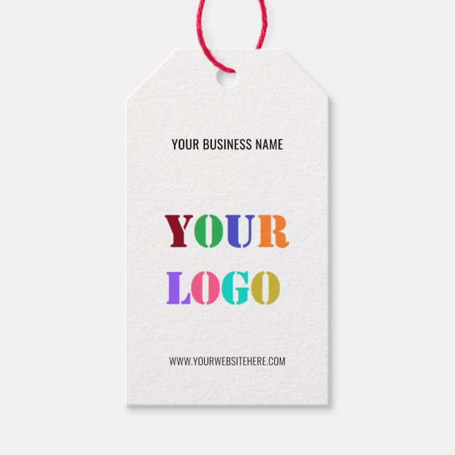 Beispiel für benutzerdefinierte Logo- und Textgesc Geschenkanhänger (Vorderseite)