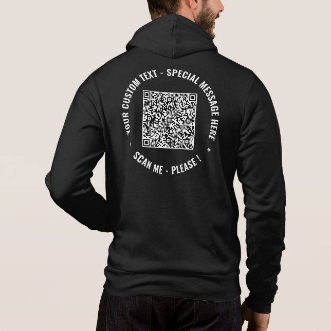 Beispiel für benutzerdefinierten QR-Code-Business Hoodie (Rückseite)