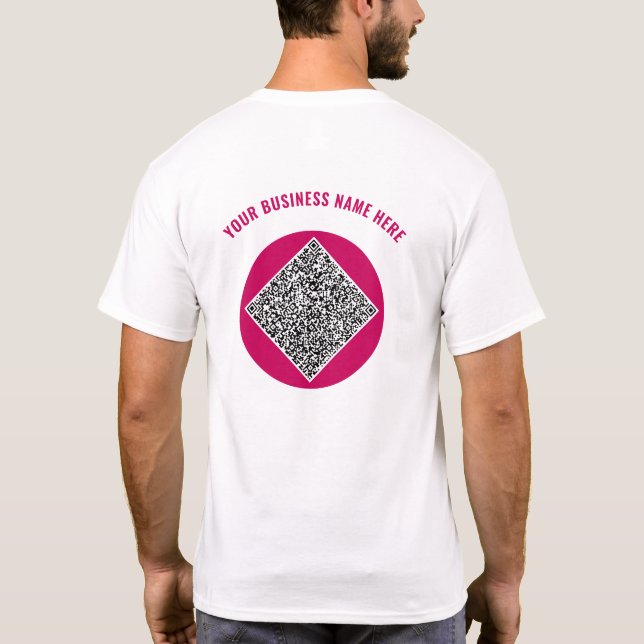 Beispiel für benutzerdefinierten QR-Code-Business- T-Shirt (Rückseite)